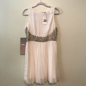 ASOS White Beaded Mini Dress